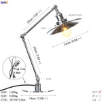 Industrial LED Table Lamp For Home Decor - US/EU Plug Switch, Loft Style