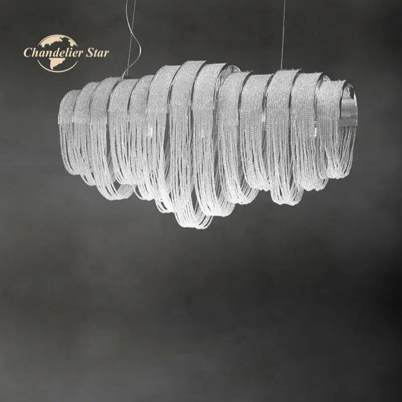 Crystal Circle LED Tassel Chandelier: Modern Luxury Pendant Hanging Light Fixture for Bedroom and Living Room