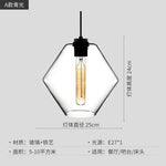 Geometric Glass Pendant Light Collection: Modern Crystalline Pendant Series