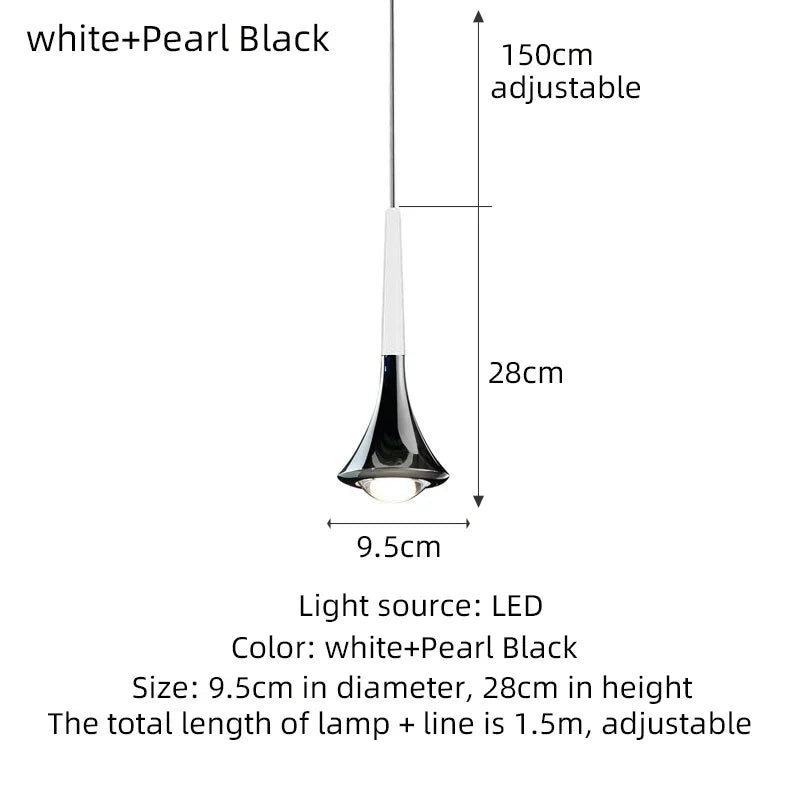 Rain Chrome Pendant Light for Dining Room Minimalism Decor Kitchen Loft