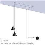 Geometric LED Pendant Light for Living Room Bedside - Nordic Style Glam Fixtures