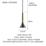 Rain Chrome Pendant Light for Dining Room Minimalism Decor Kitchen Loft