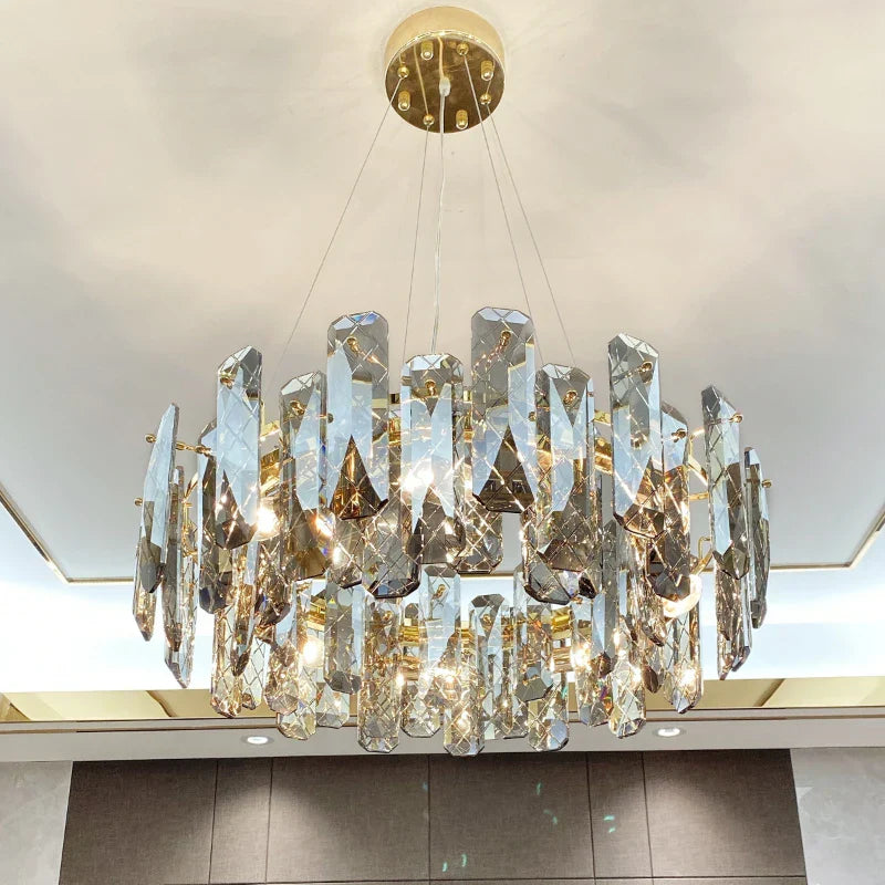 Crystal LED Chandelier for Elegant Living Room, Dining, Bedroom, Kitchen