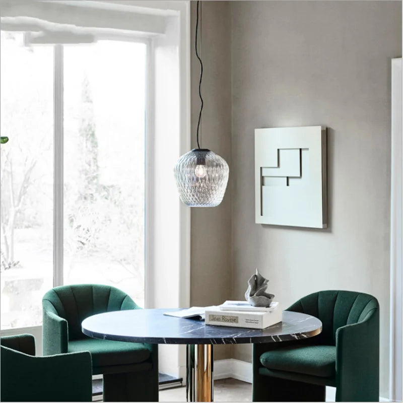 Modern Nordic Glass Pendant Light - LED Indoor Home Decor