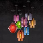 Geometric Glass Pendant Light Collection: Modern Crystalline Pendant Series