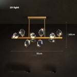 Crystal Copper Round Chandelier: Elegant LED Suspension Lamp for Dinning Room