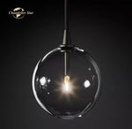 Glass Globe Pendant Light Chandelier for Dining Room, Bedroom, Entryway