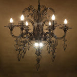 Baroque Designer LED Chandelier Lighting in Gold Silver Black Iron
