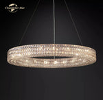 LED Halo Crystal Chandelier for Bedroom Living Dining Room Decor