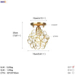 White Glass LED Ceiling Light Fixture, Nordic Modern Copper Ceiling Lamp