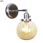 Amber Glass Ball Wall Lights - Modern LED Wall Lamp for Home Bedroom Mirror Stair