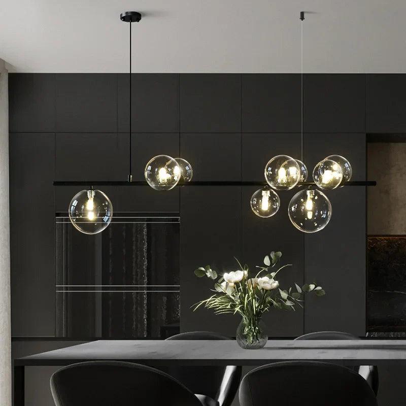 Nordic Glass Bubble Chandelier for Bedroom Dinning Room Decor