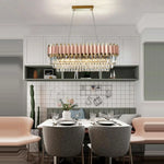 E14 LED Crystal Stainless Steel Rose Gold Pendant Lights