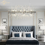 Crystal Star LED Chandelier - Art Deco Dandelion Pendant Lighting for Home Décor