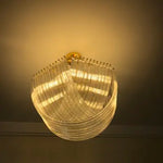 LED Glass Chandelier Hanging Lamps for Foyer - Modern Stainless Steel Design
