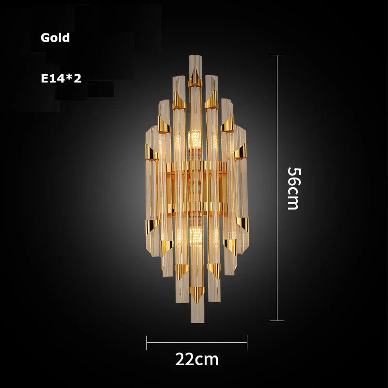 Crystal LED Wall Sconce Light for Bedroom and Corridor