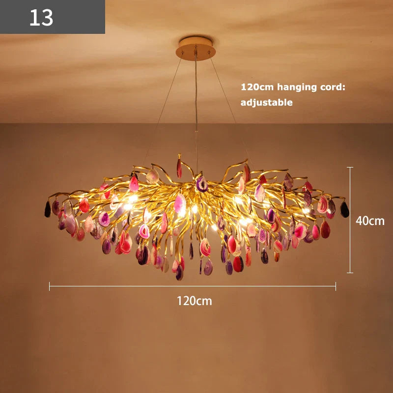 Agate Designer LED Chandelier for Dining & Foyer Room