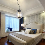 Chandelier: Industrial Metal Glass Ball Lighting for Retro Restaurant and Living Room