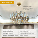 Crystal LED Chandelier for Elegant Living Room, Dining, Bedroom, Kitchen