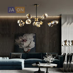 Crystal Copper Chandelier Lighting for Dinning Room