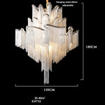 Retro Vintage LED Aluminum Chandelier Lighting in Gold Chrome Silver