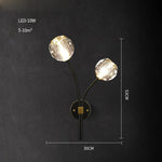 Postmodern Crystal Stone Wall Sconce for Bedroom & Corridor