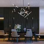 Branch Suspension Pendant Light - Gold Black G9 LED Iron Glass Fixture
