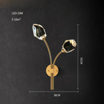 Postmodern Crystal Stone Wall Sconce for Bedroom & Corridor