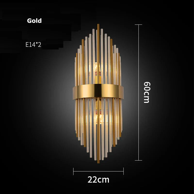 Crystal LED Wall Sconce Light for Bedroom and Corridor
