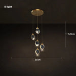 Crystal Copper Round Chandelier: Elegant LED Suspension Lamp for Dinning Room