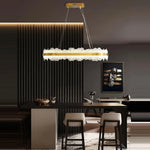 Golden Stainless Steel LED Designer Chandelier for Dining Room