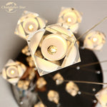 Crystal Spiral Diamond LED Chandelier for Living Room Bedroom Staircase