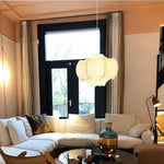 Viscontea White Fabric Chandelier for Elegant Living Spaces