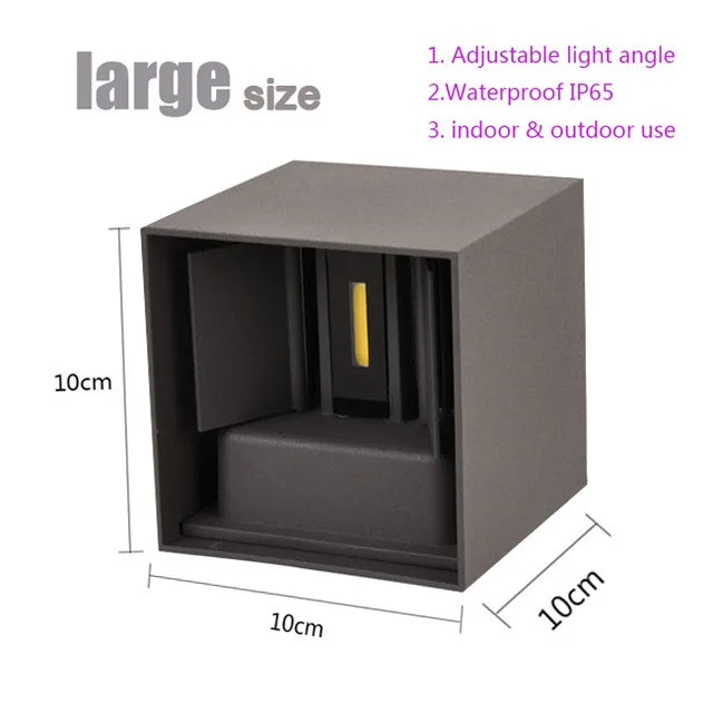 Outdoor COB LED Wall Lamp for Bedroom Hallway Porch Balcony