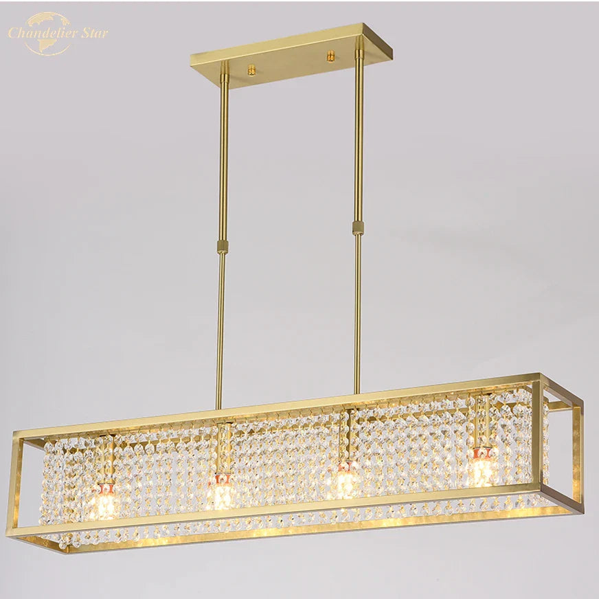 Crystal Rectangle Luxury Chandelier for Elegant Home Décor