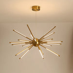 Modern Gold Iron Sputnik Chandelier for Living Room, Bedroom, Dining Room