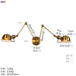 Antique Black Wall Lamp Vintage Industrial Sconce LED Applique Murale