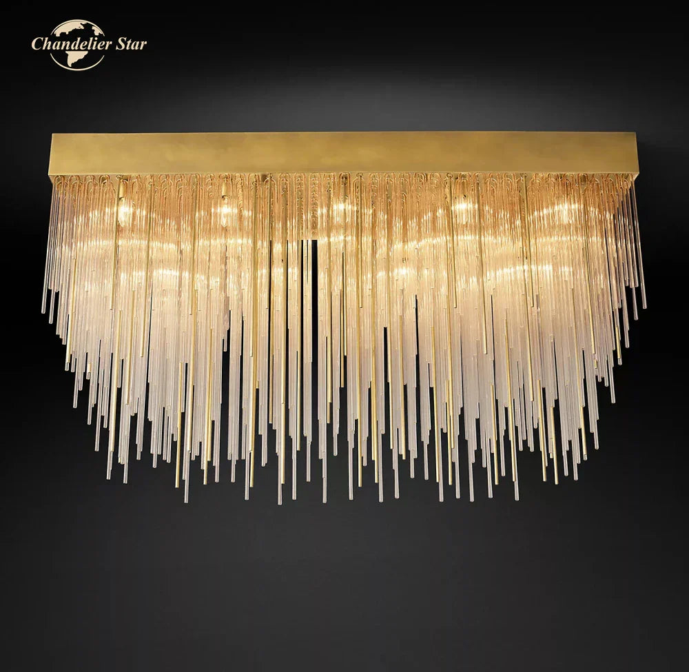 Cascada Rectangular LED Chandelier for Modern Living and Dining Room