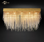 Cascada Rectangular LED Chandelier for Modern Living and Dining Room