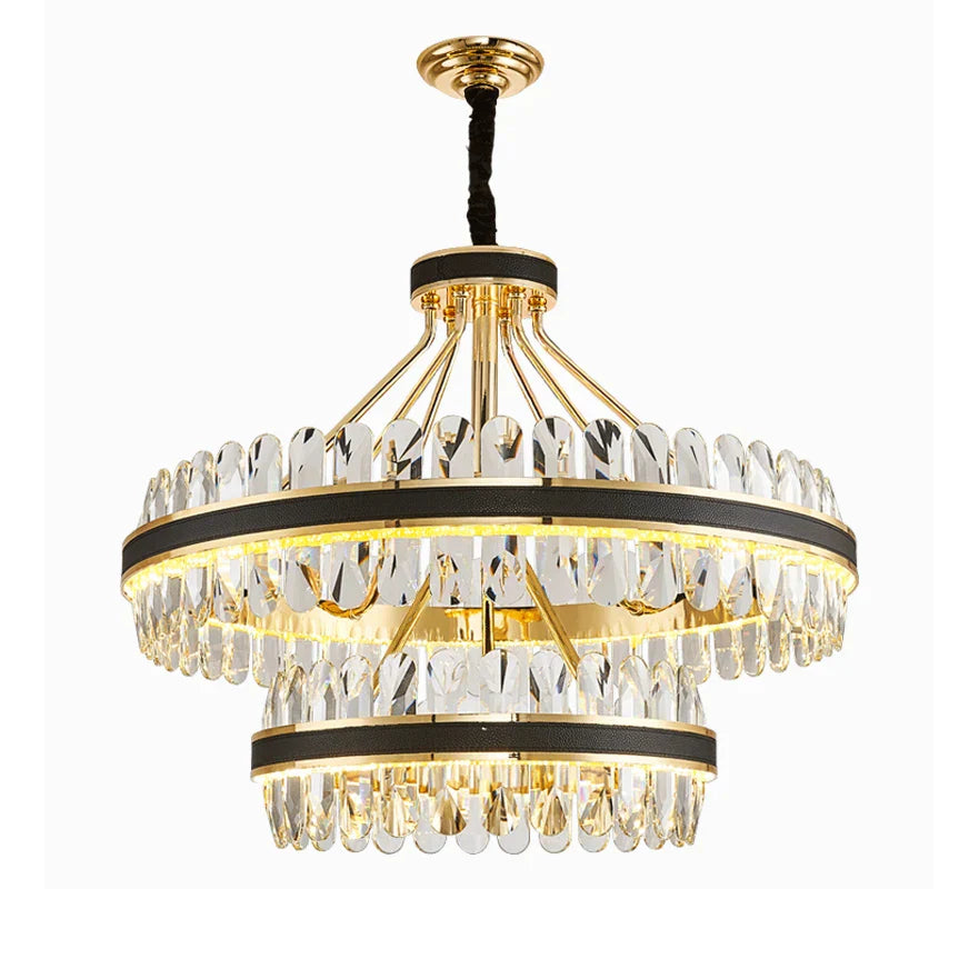 Gold Stainless Steel Crystal Chandelier for Dinning Room