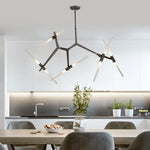 Branch Suspension Pendant Light - Gold Black G9 LED Iron Glass Fixture