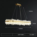 Golden Stainless Steel LED Designer Chandelier for Dining Room