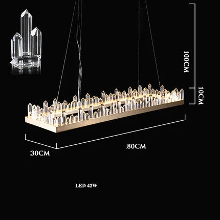 Golden Crystal LED Chandelier for Modern Dining Room
