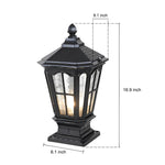 Retro Pavilion Shape Waterproof LED Solar Powered Fence Post Lights