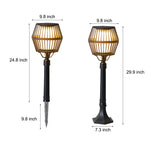 Waterproof Aluminum LED Matte Black Modern Solar Outdoor Lights Lanterns