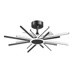 Spiral Linear Modern LED Ceiling Fan in Black/Gold - Silent Fan Light Fixture