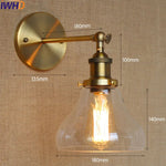 White Glass Retro Industrial Wall Sconce, Vintage Edison Style Wall Lights Fixtures