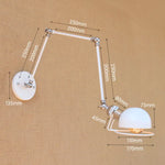 Golden Loft Swing Arm LED Wall Sconce Retro Style Lamp - Adjustable Long Arm Light Fixtures