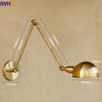 Silver Retro Vintage Swing Long Arm Wall Light LED Sconce Industrial Lighting
