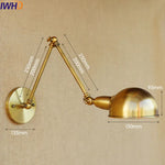 Silver Retro Vintage Swing Long Arm Wall Light LED Sconce Industrial Lighting